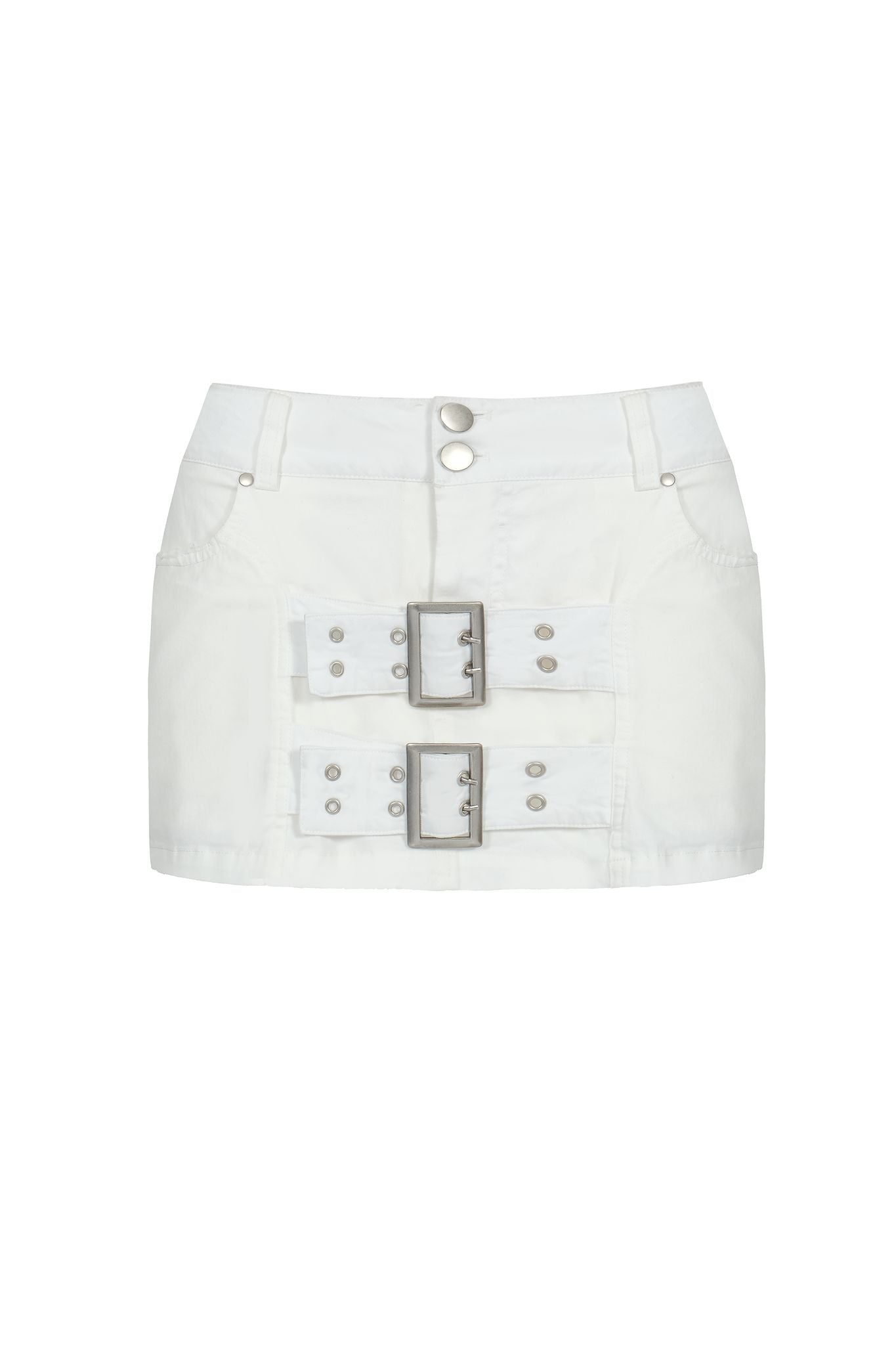 Kaspar Cargo Skirt - White